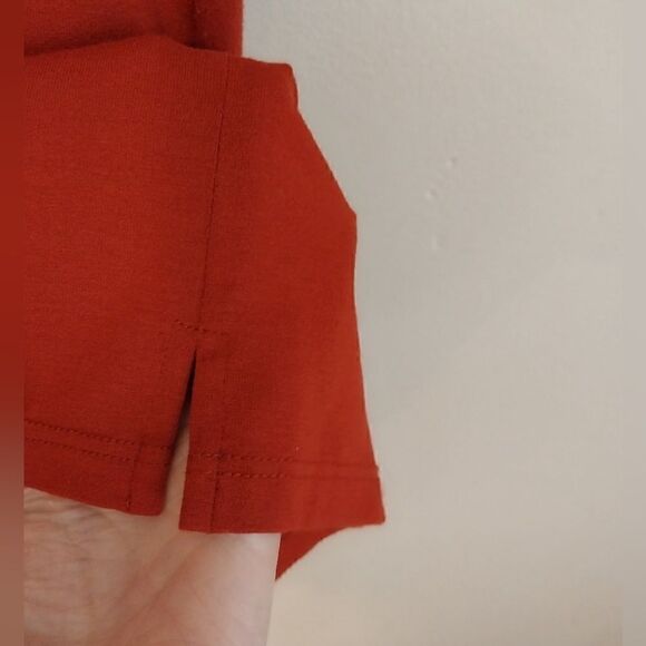 EILEEN FISHER Viscose Jersey Split Neck Dress Mandarin Size M - Picture 15 of 16